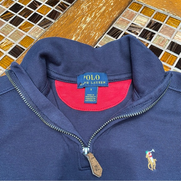 Ralph Lauren Interlock Quarter Zip Boys Pullover - Picture 10 of 10